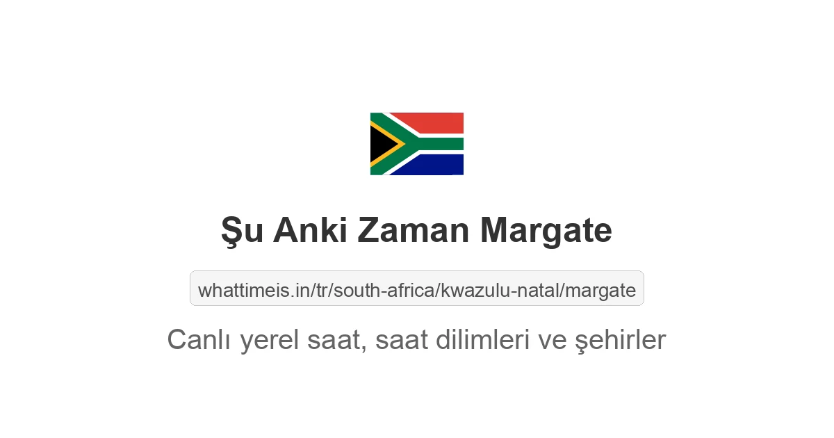 Margate şehrinde şu anki saat