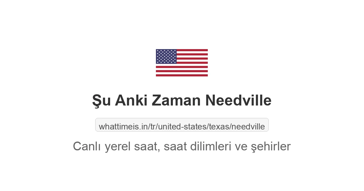 Needville şehrinde şu anki saat