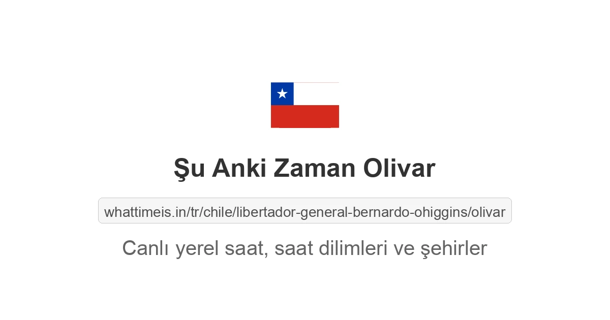 Olivar şehrinde şu anki saat