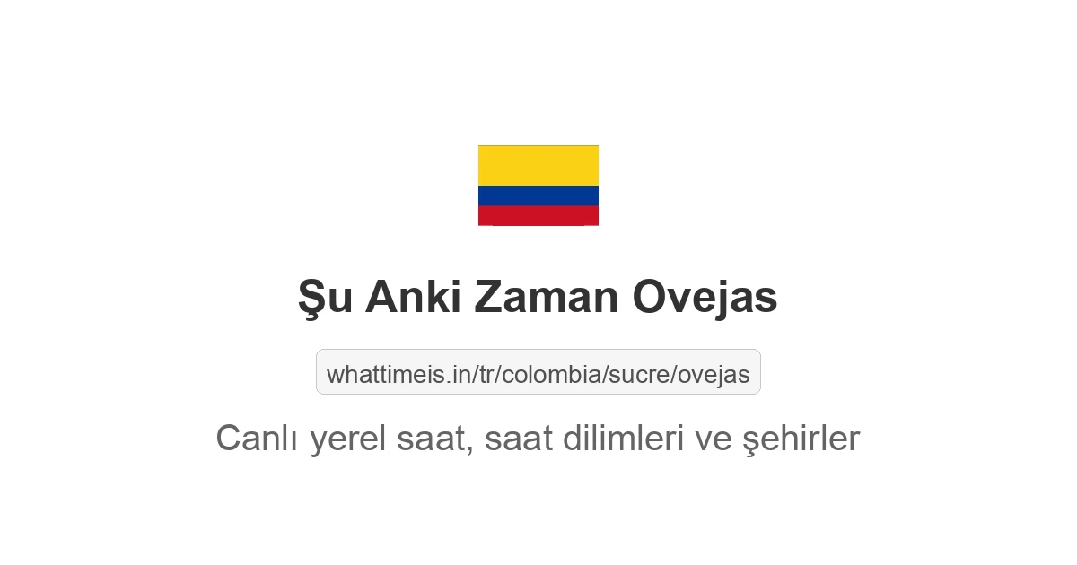 Ovejas şehrinde şu anki saat