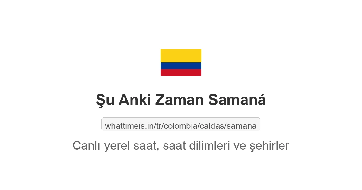 Samaná şehrinde şu anki saat