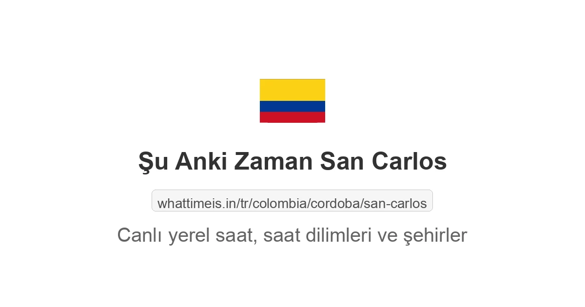 San Carlos şehrinde şu anki saat