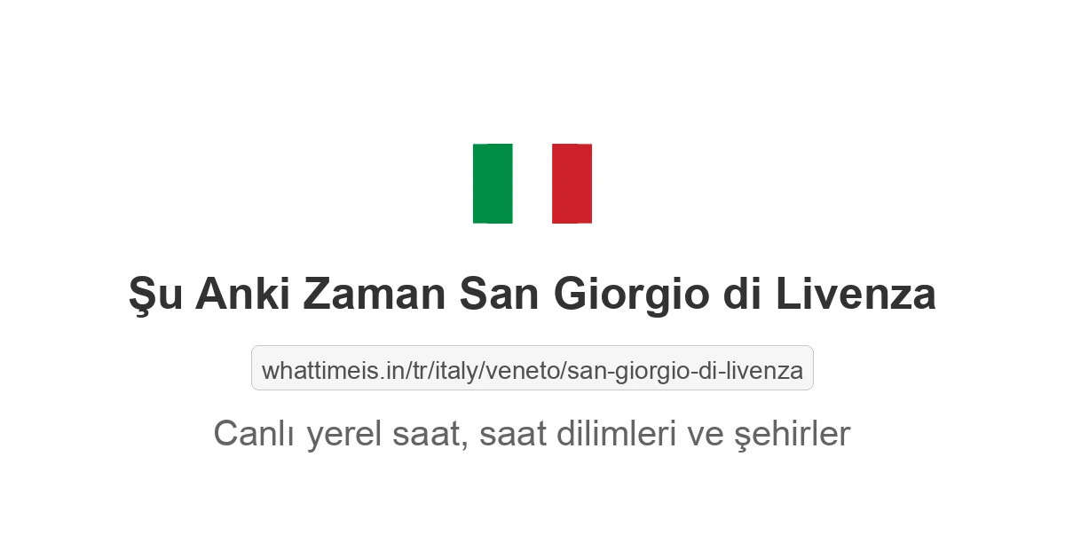 San Giorgio di Livenza şehrinde şu anki saat