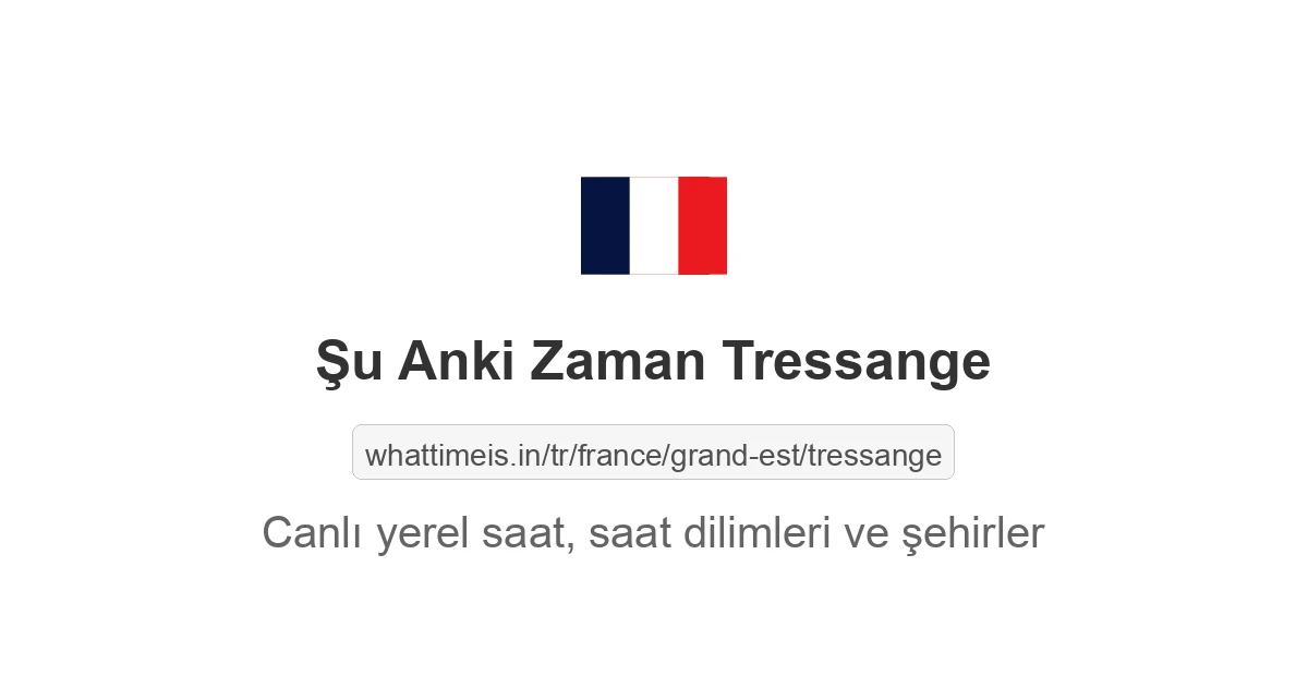 Tressange şehrinde şu anki saat