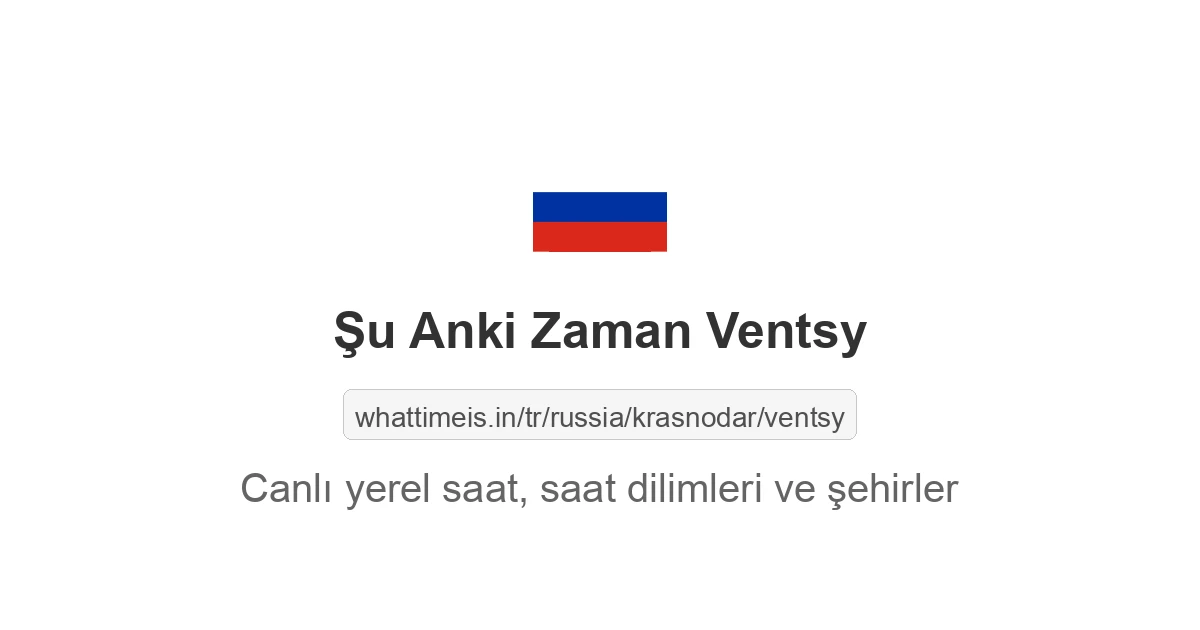 Ventsy şehrinde şu anki saat