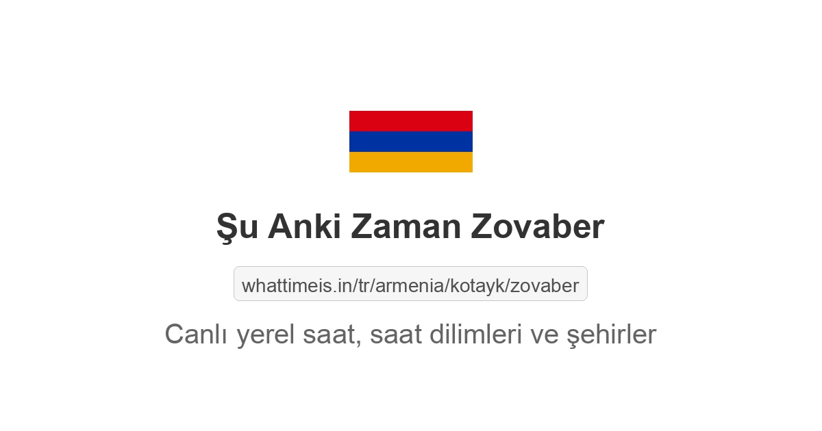 Zovaber şehrinde şu anki saat