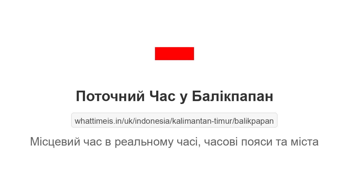 Поточний час у Балікпапан