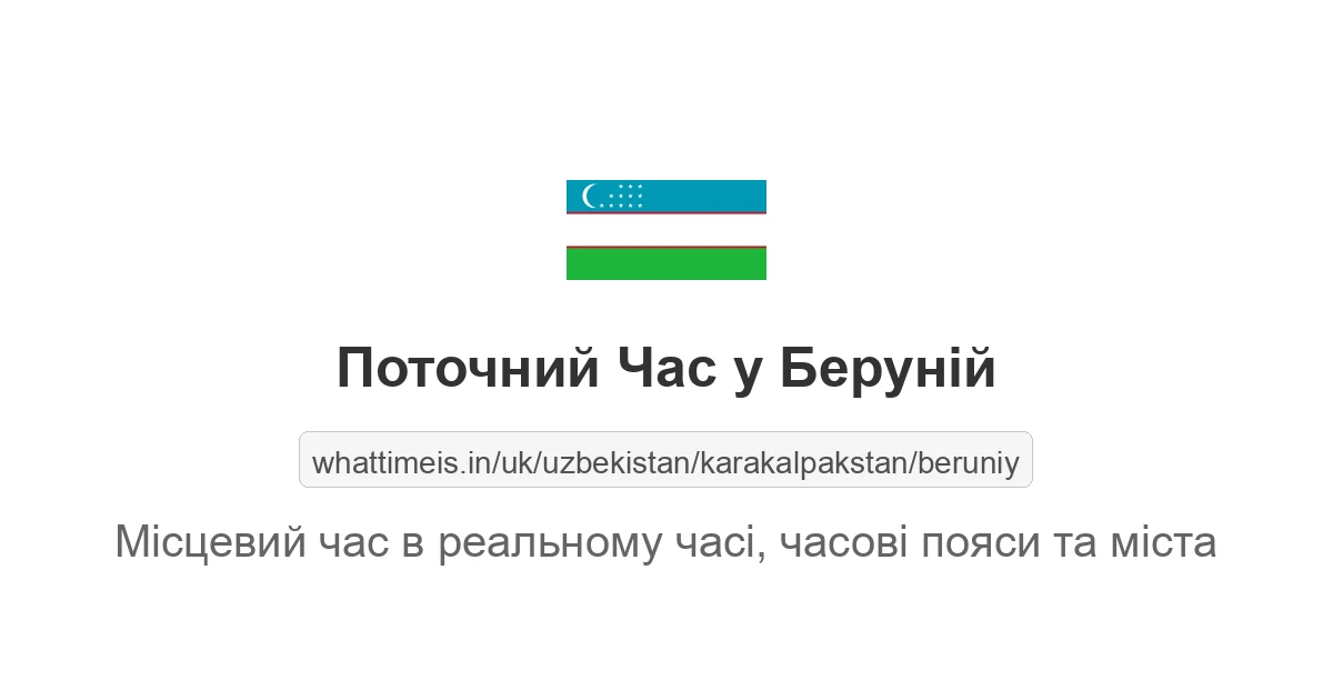 Поточний час у Беруній