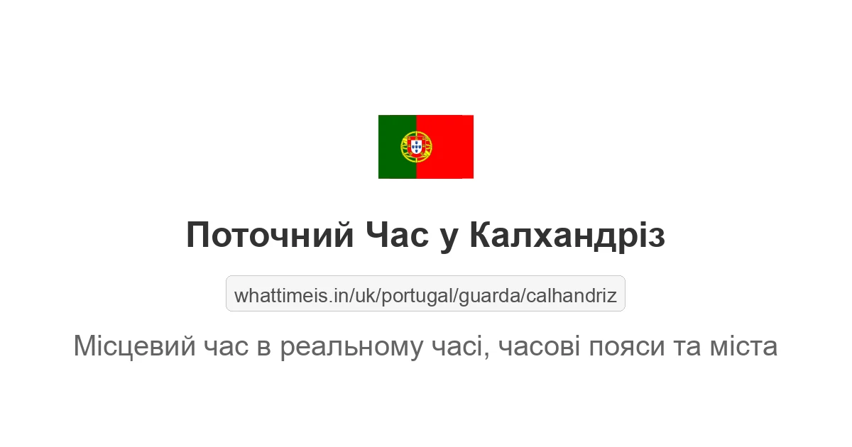 Поточний час у Калхандріз