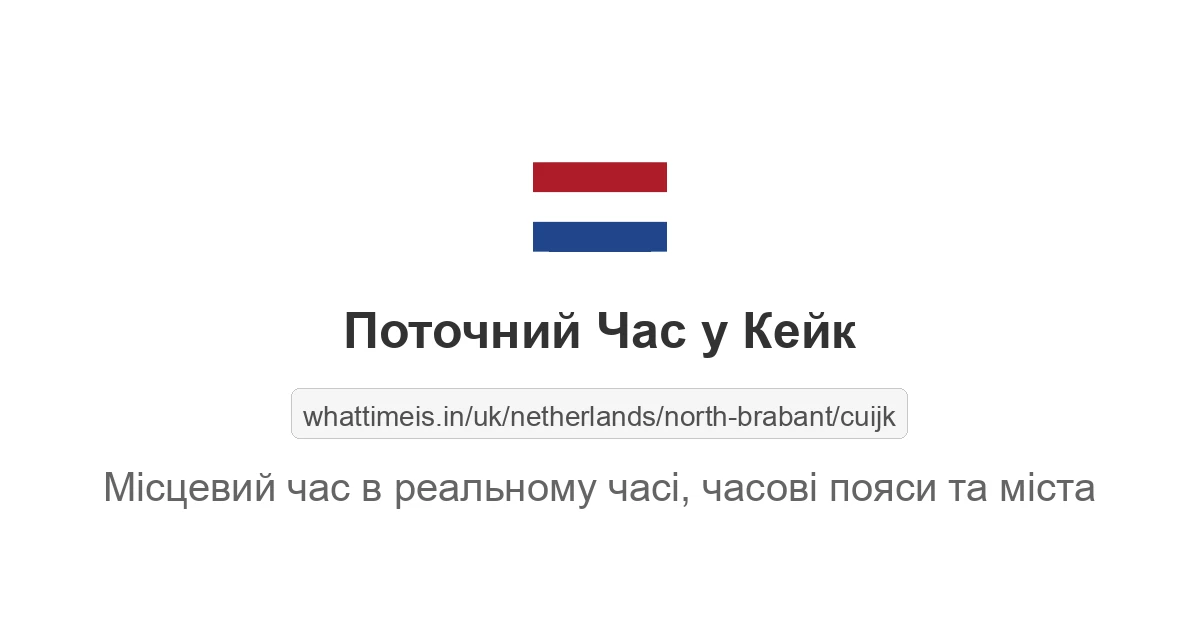 Поточний час у Кейк