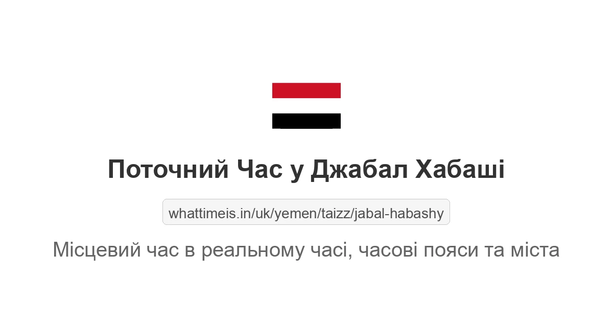 Поточний час у Джабал Хабаші