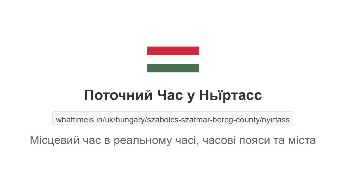 Поточний час у Ньїртасс