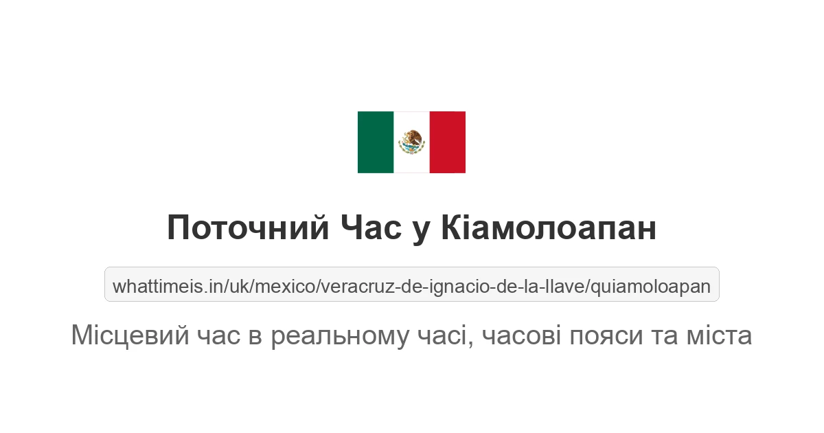 Поточний час у Кіамолоапан