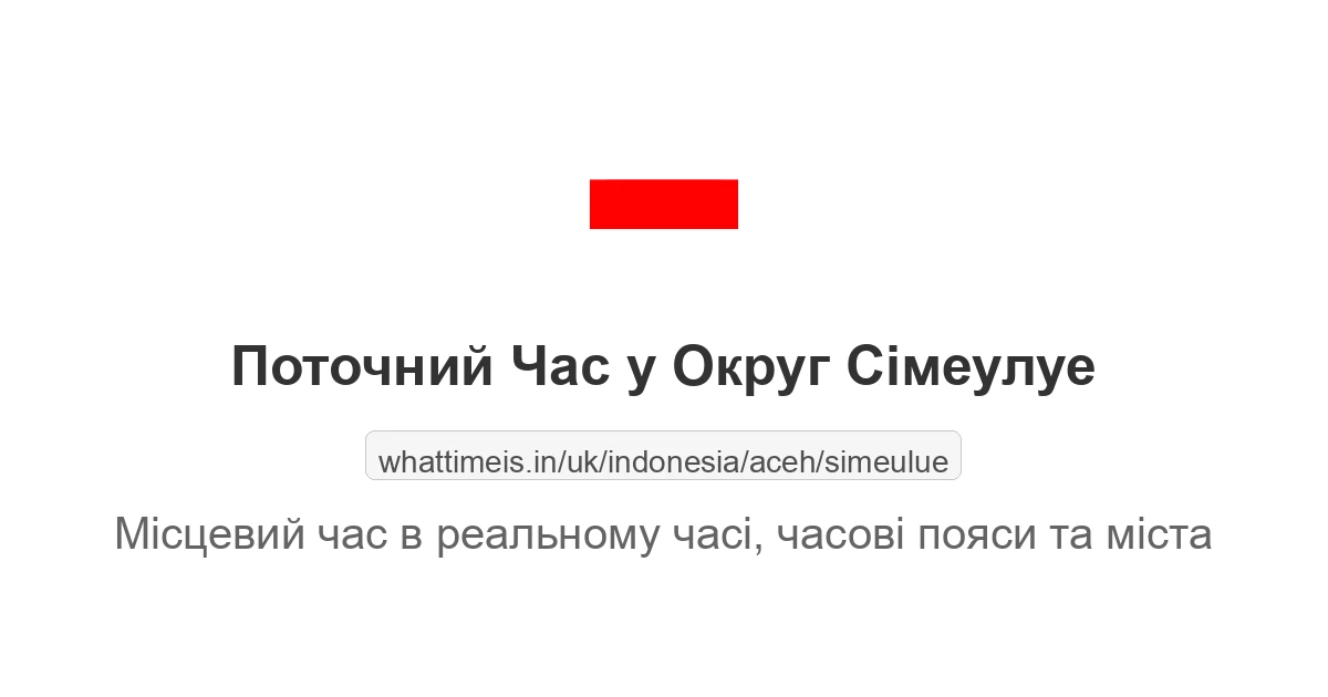Поточний час у Округ Сімеулуе