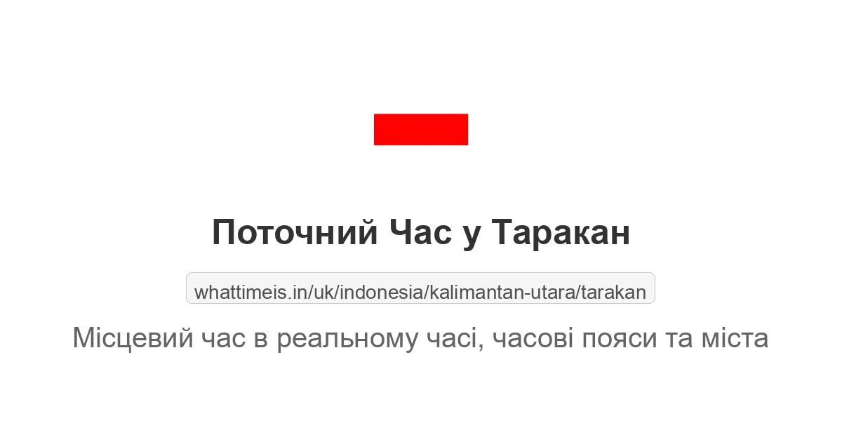 Поточний час у Таракан