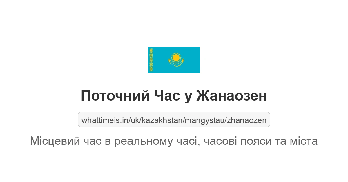 Поточний час у Жанаозен