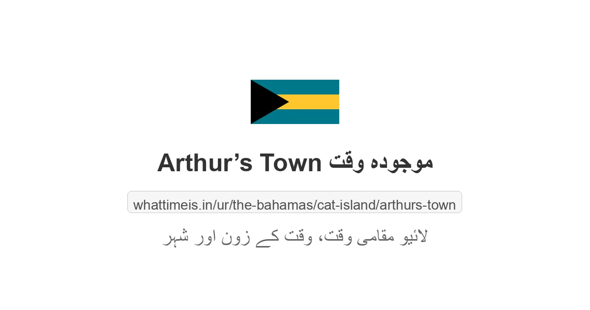 Arthur’s Town میں موجودہ وقت