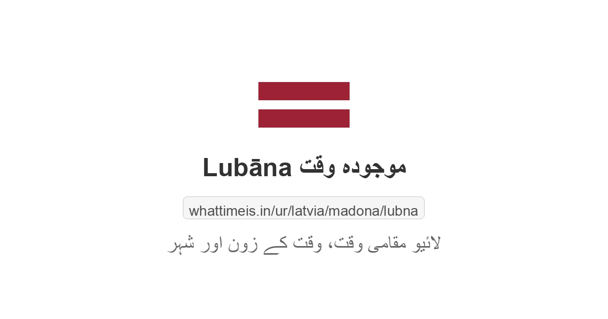 Lubāna میں موجودہ وقت