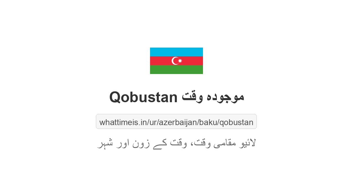 Qobustan میں موجودہ وقت