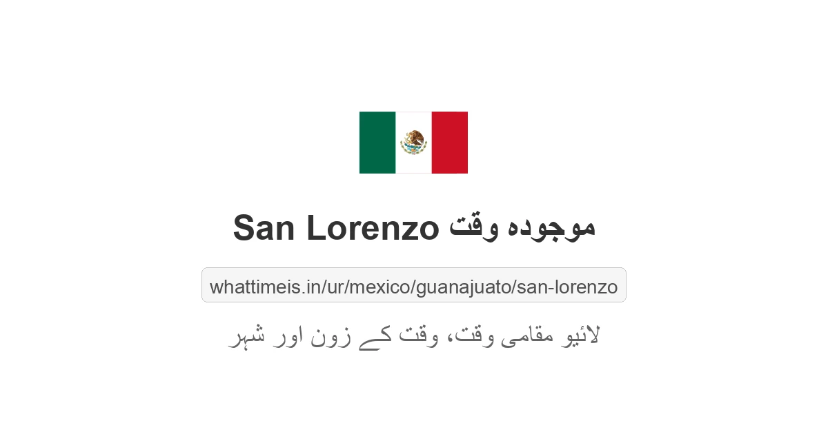 San Lorenzo میں موجودہ وقت