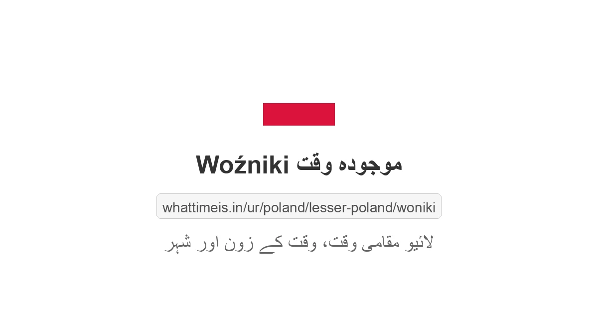 Woźniki میں موجودہ وقت