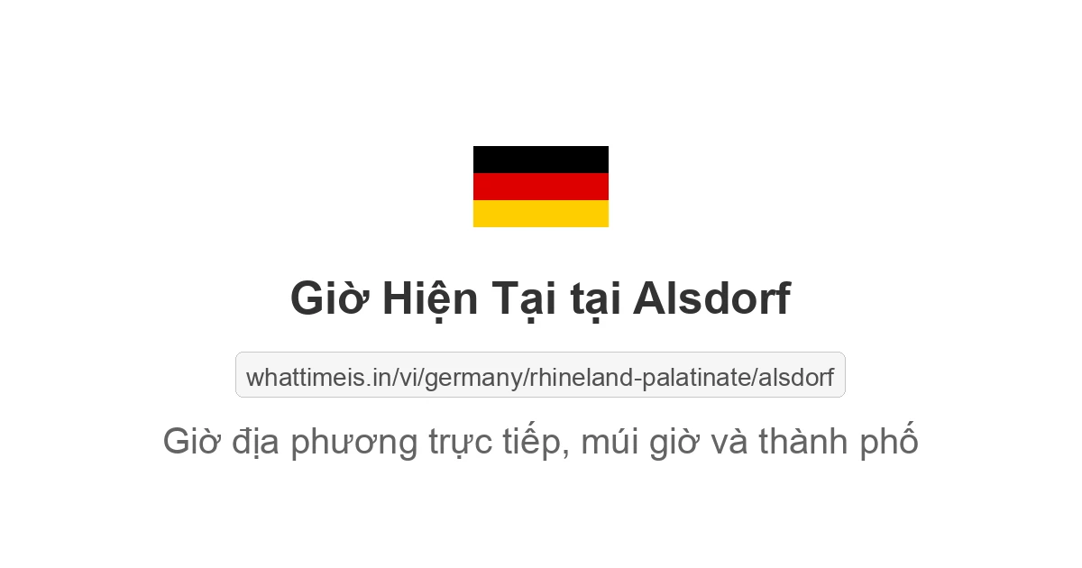 Giờ hiện tại ở Alsdorf