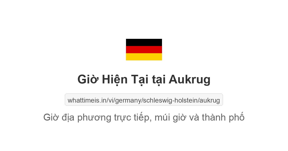 Giờ hiện tại ở Aukrug