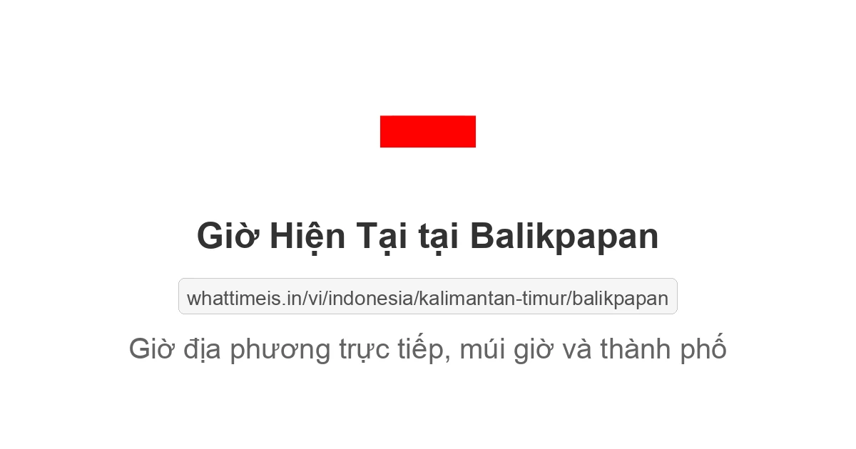 Giờ hiện tại ở Balikpapan
