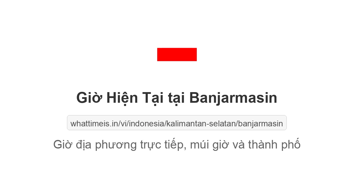 Giờ hiện tại ở Banjarmasin