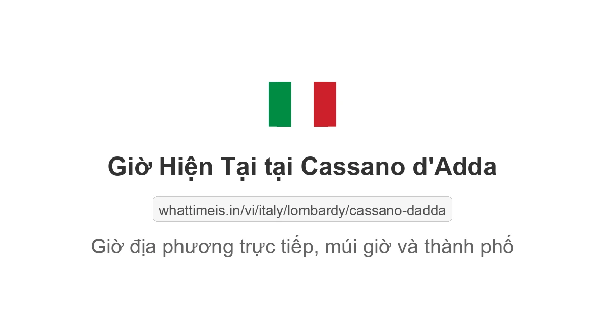 Giờ hiện tại ở Cassano d'Adda