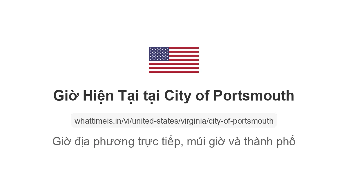 Giờ hiện tại ở City of Portsmouth