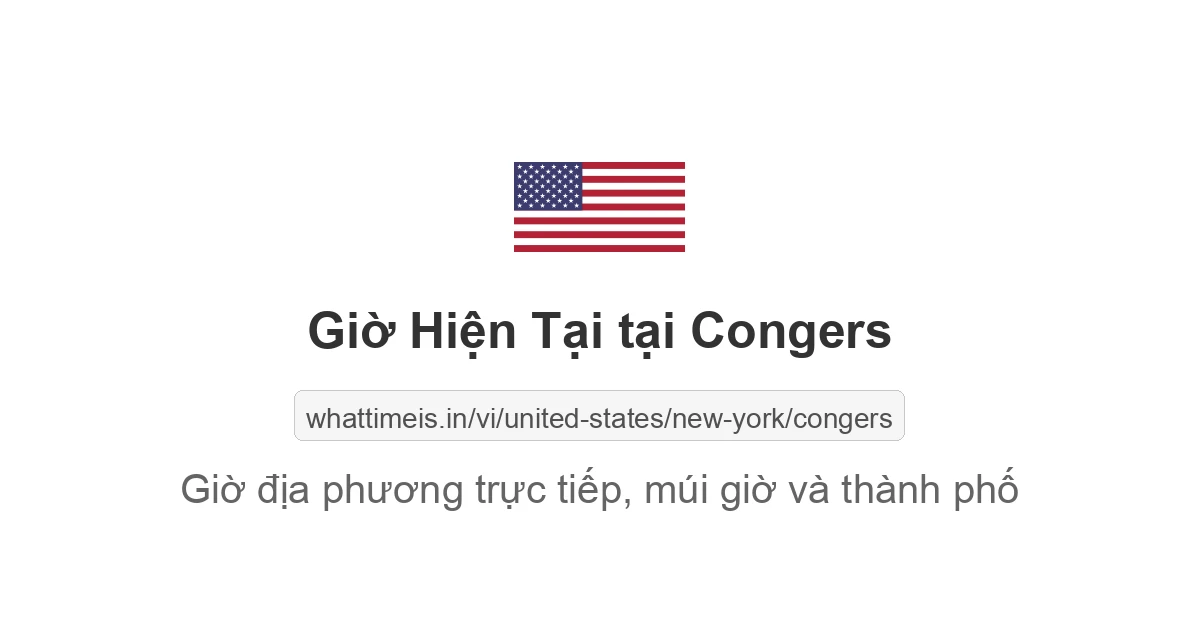 Giờ hiện tại ở Congers