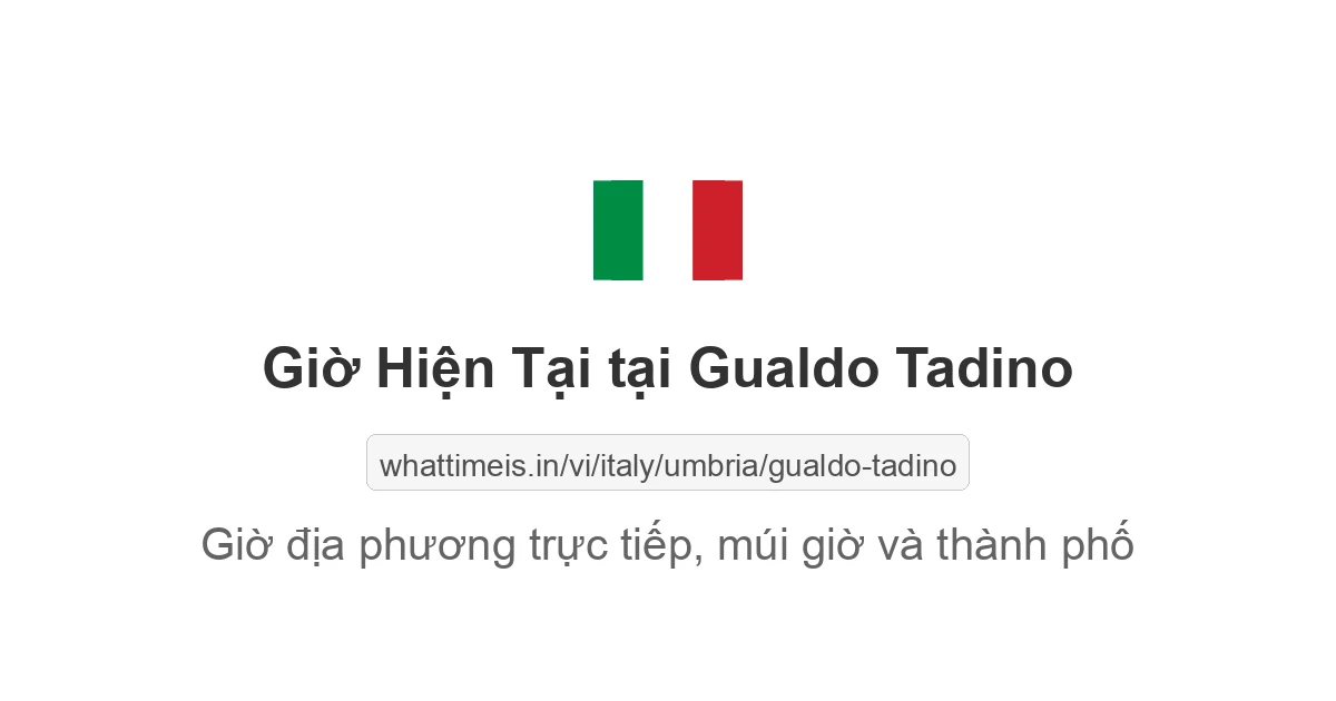 Giờ hiện tại ở Gualdo Tadino