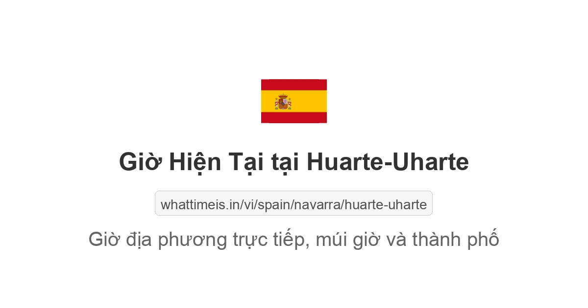 Giờ hiện tại ở Huarte-Uharte