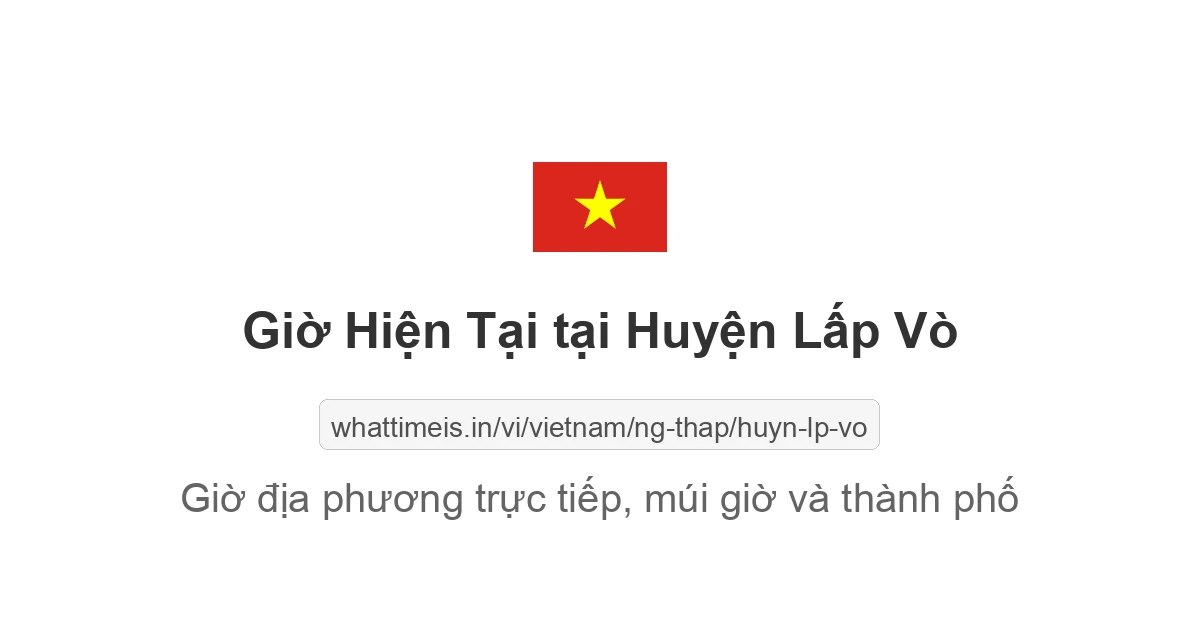 Giờ hiện tại ở Huyện Lấp Vò