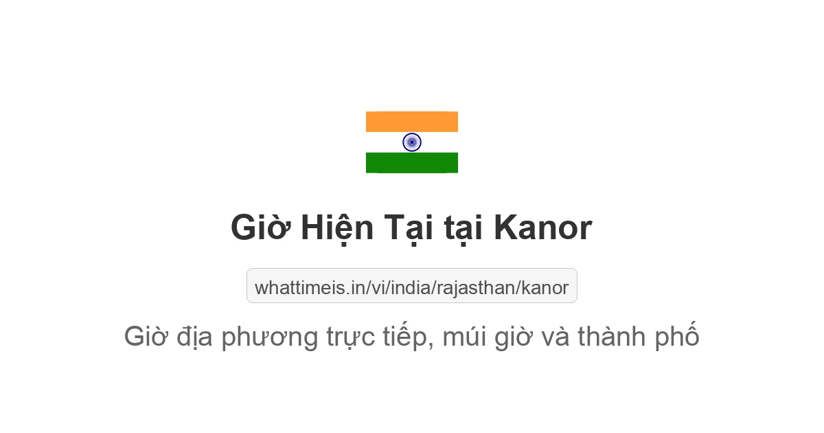 Giờ hiện tại ở Kanor