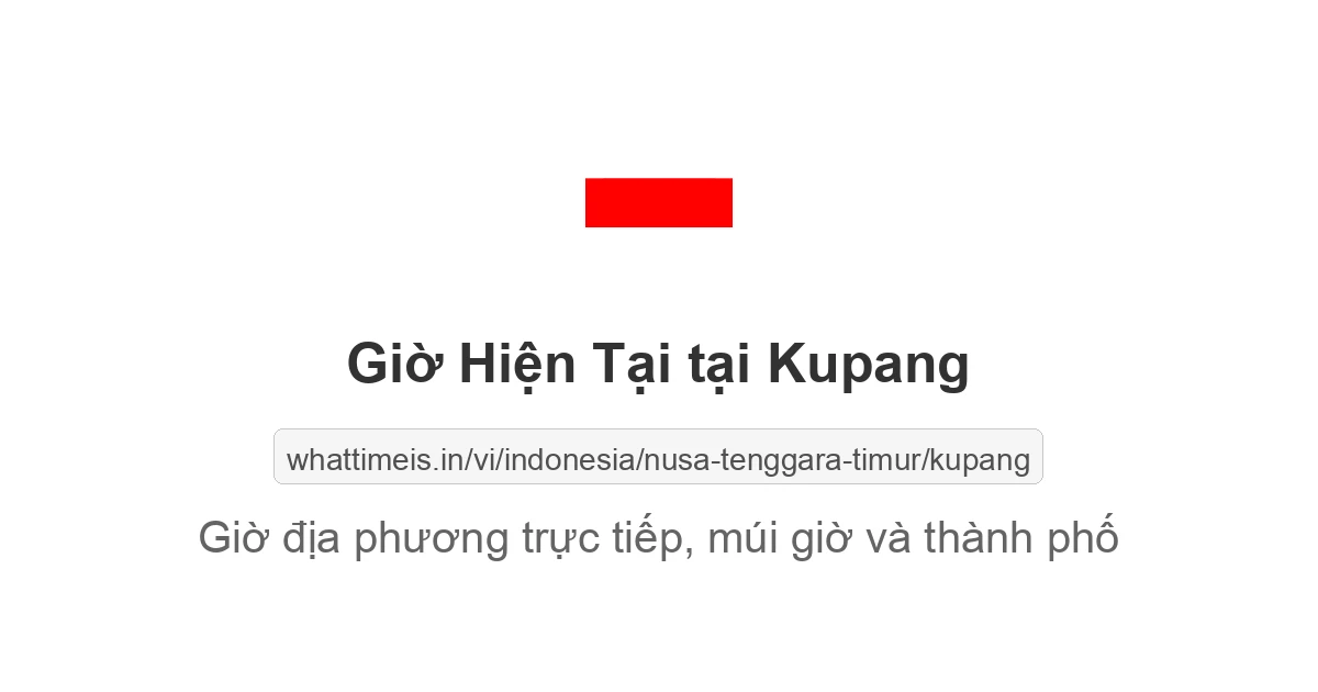 Giờ hiện tại ở Kupang