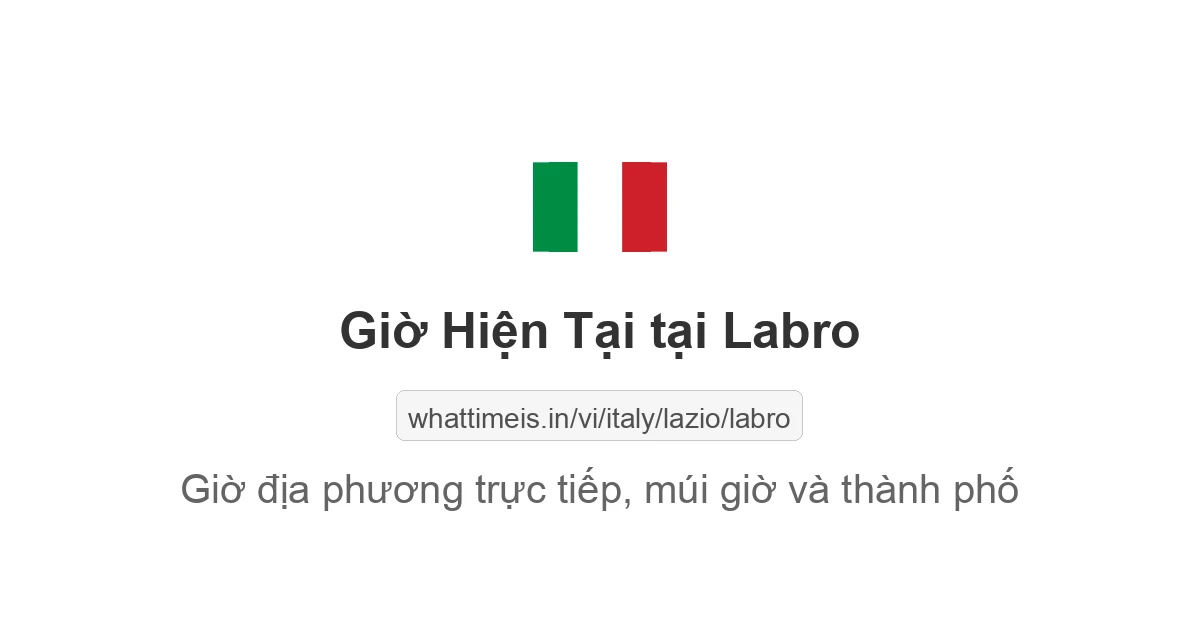 Giờ hiện tại ở Labro