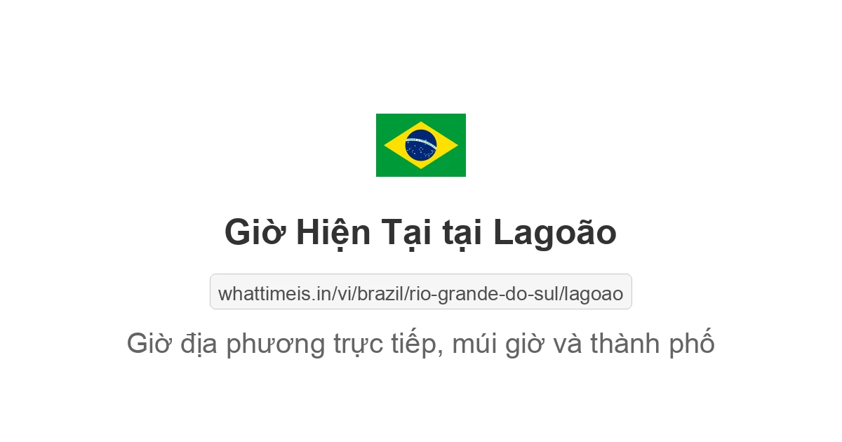 Giờ hiện tại ở Lagoão