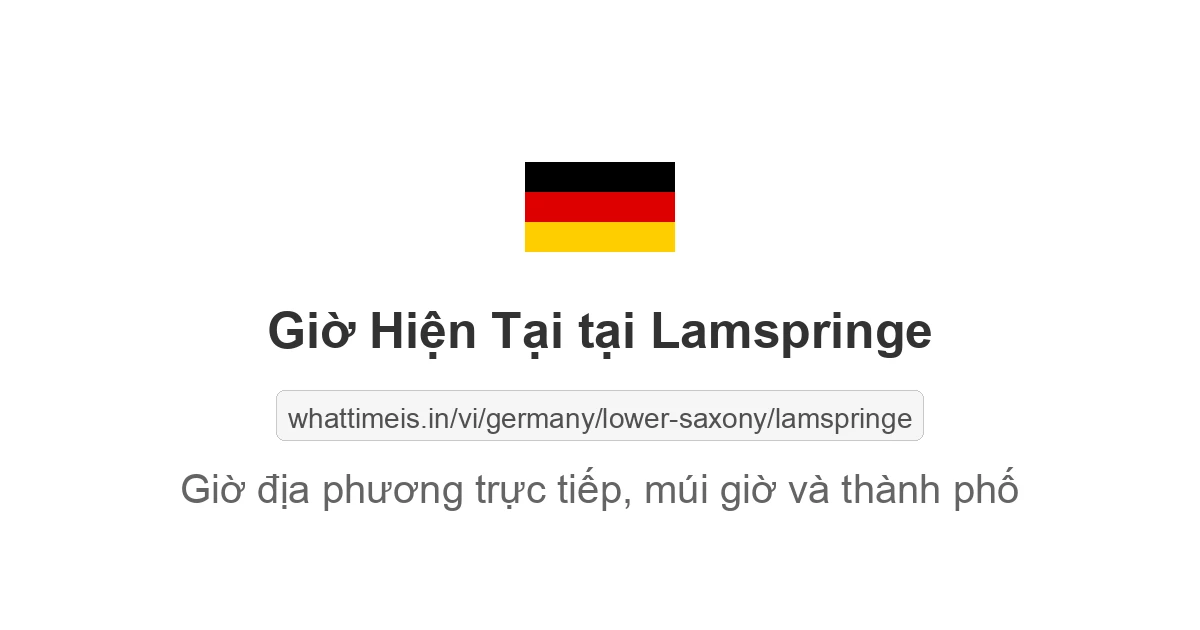 Giờ hiện tại ở Lamspringe