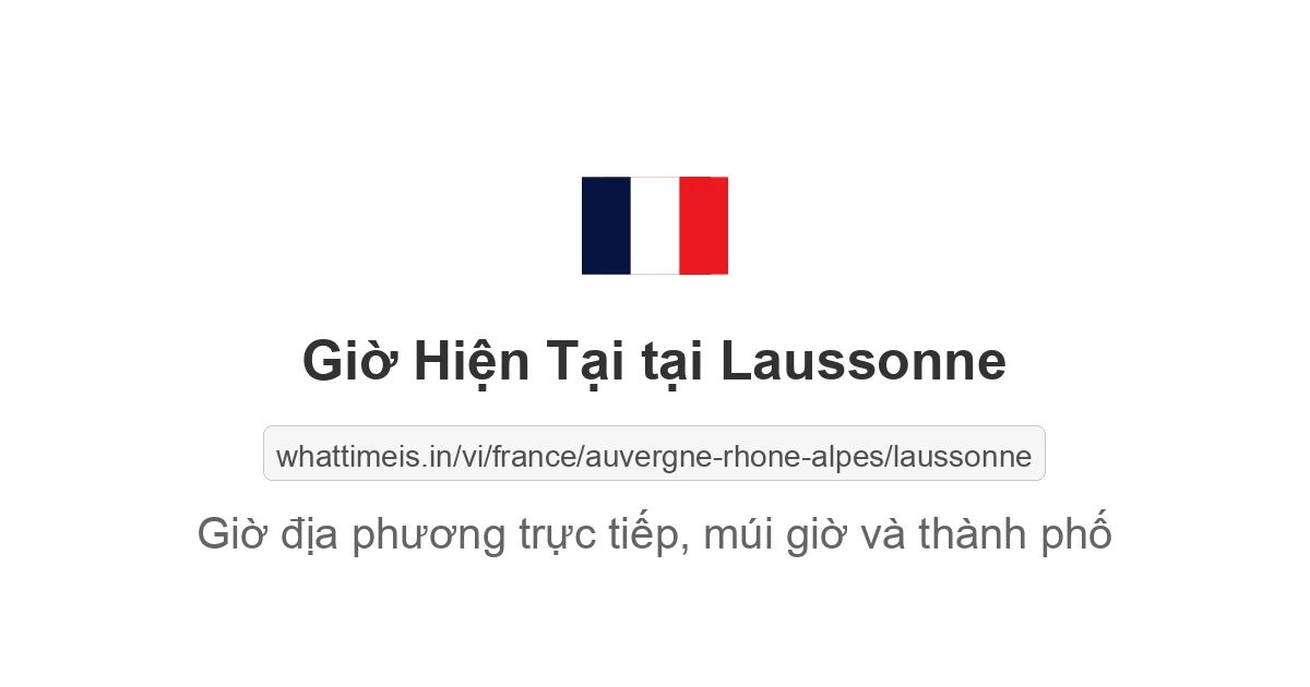 Giờ hiện tại ở Laussonne
