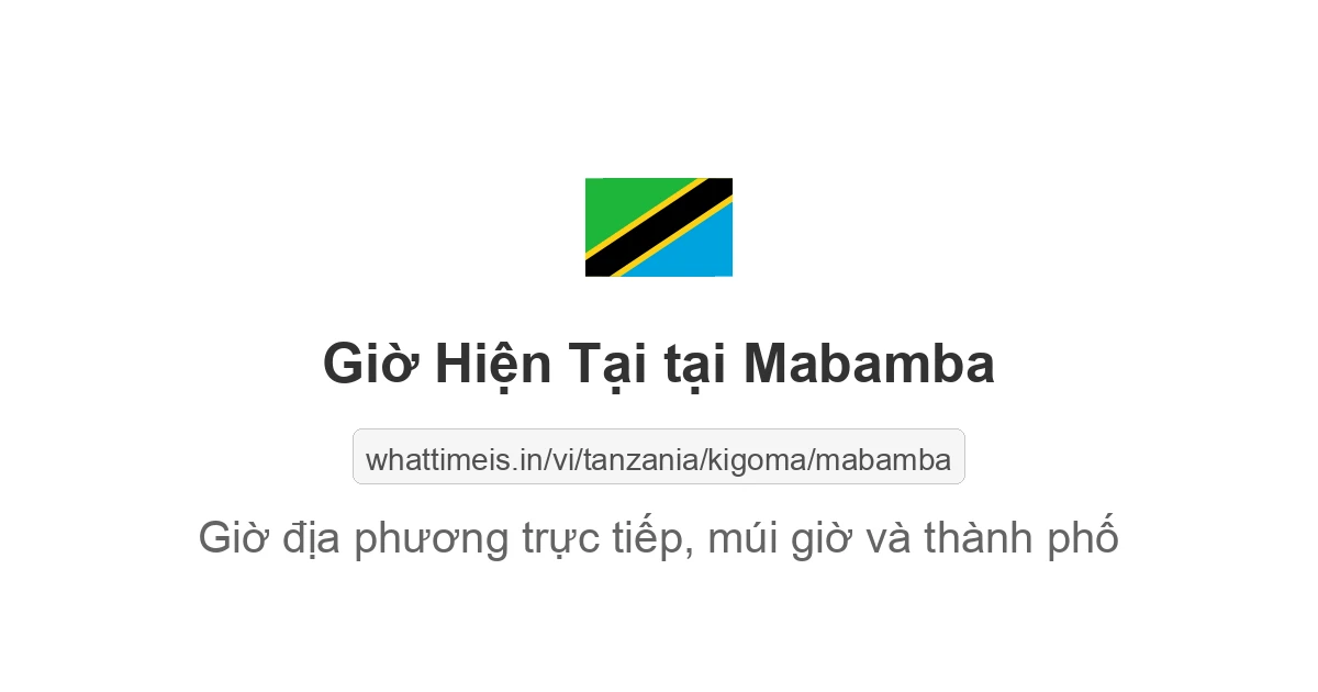Giờ hiện tại ở Mabamba