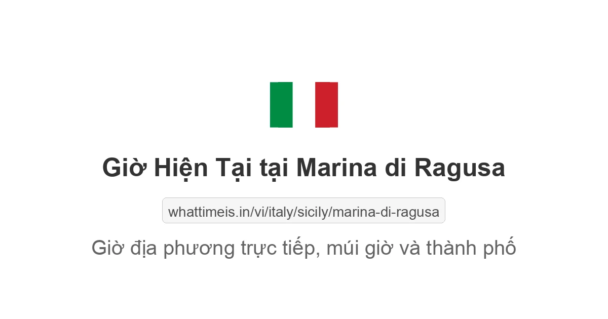 Giờ hiện tại ở Marina di Ragusa