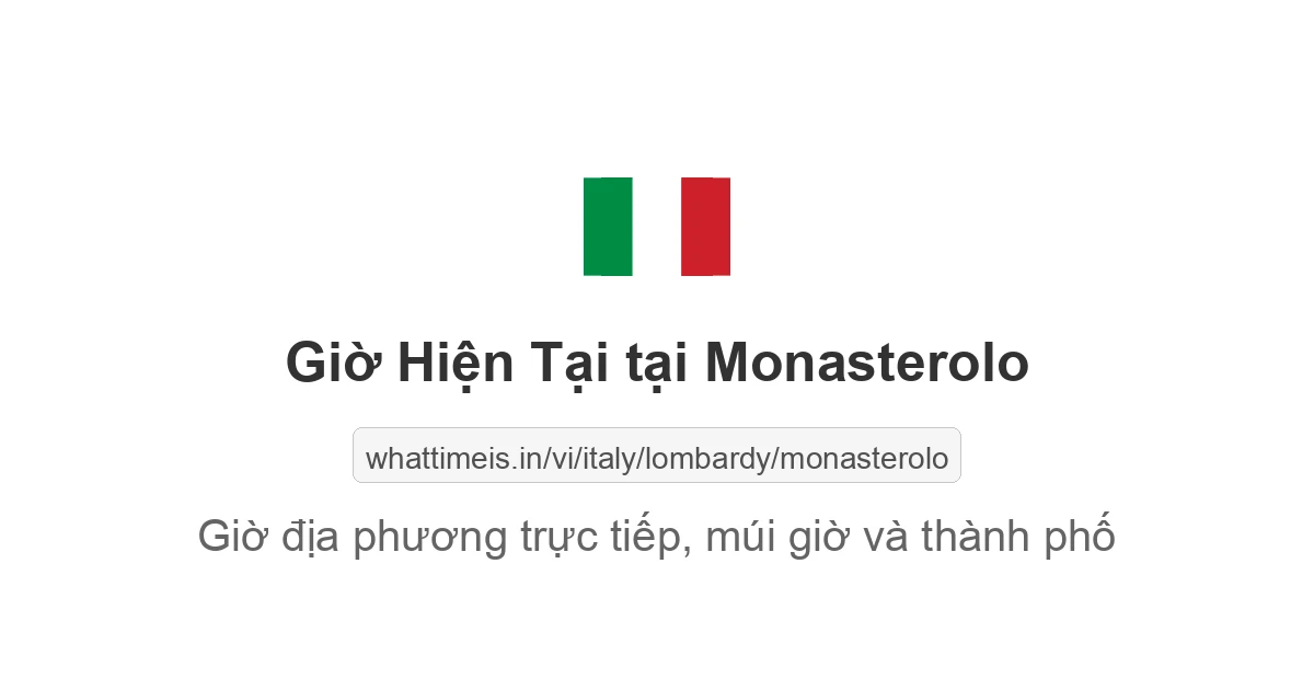 Giờ hiện tại ở Monasterolo