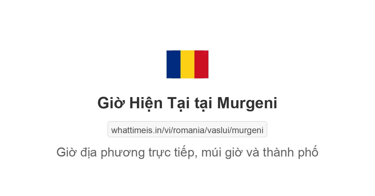 Giờ hiện tại ở Murgeni