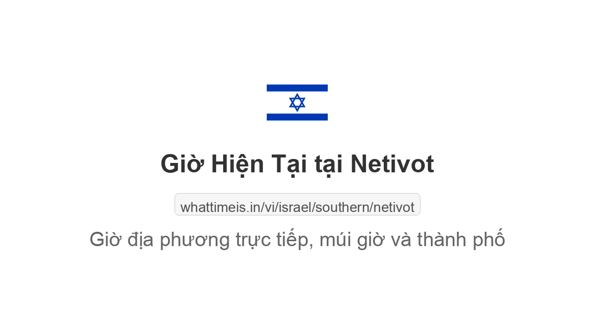 Giờ hiện tại ở Netivot