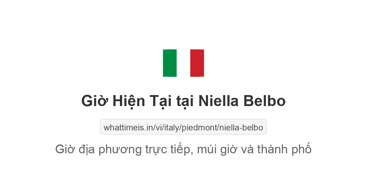 Giờ hiện tại ở Niella Belbo