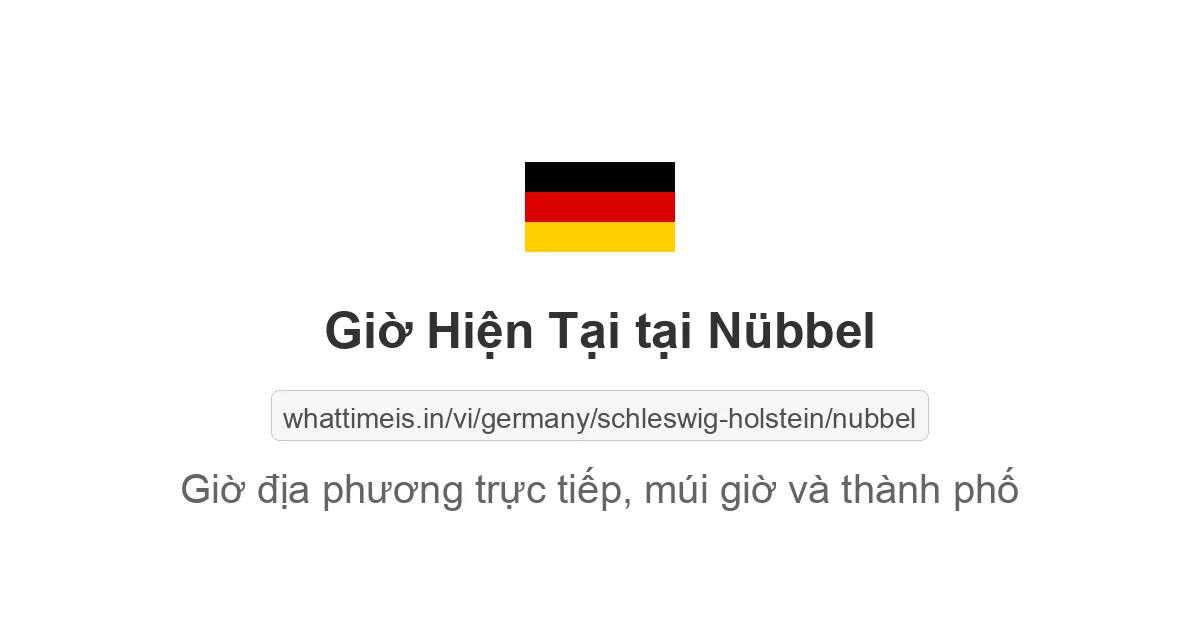 Giờ hiện tại ở Nübbel