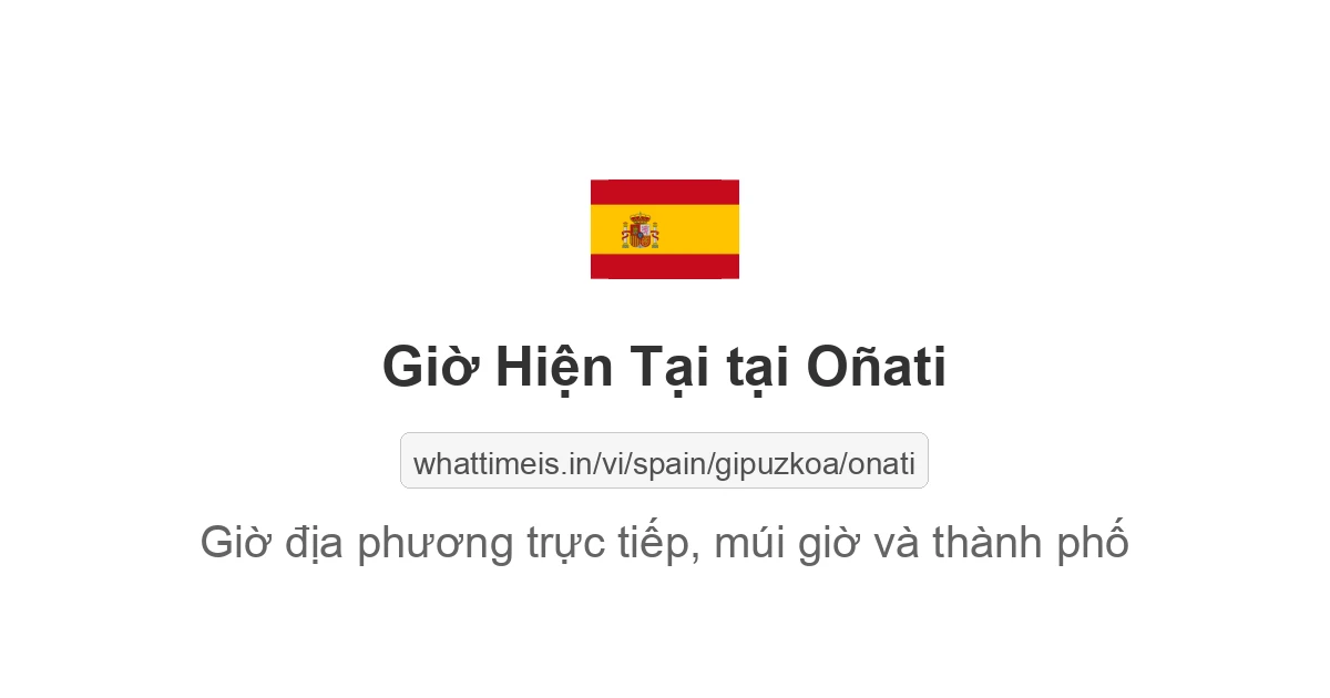 Giờ hiện tại ở Oñati