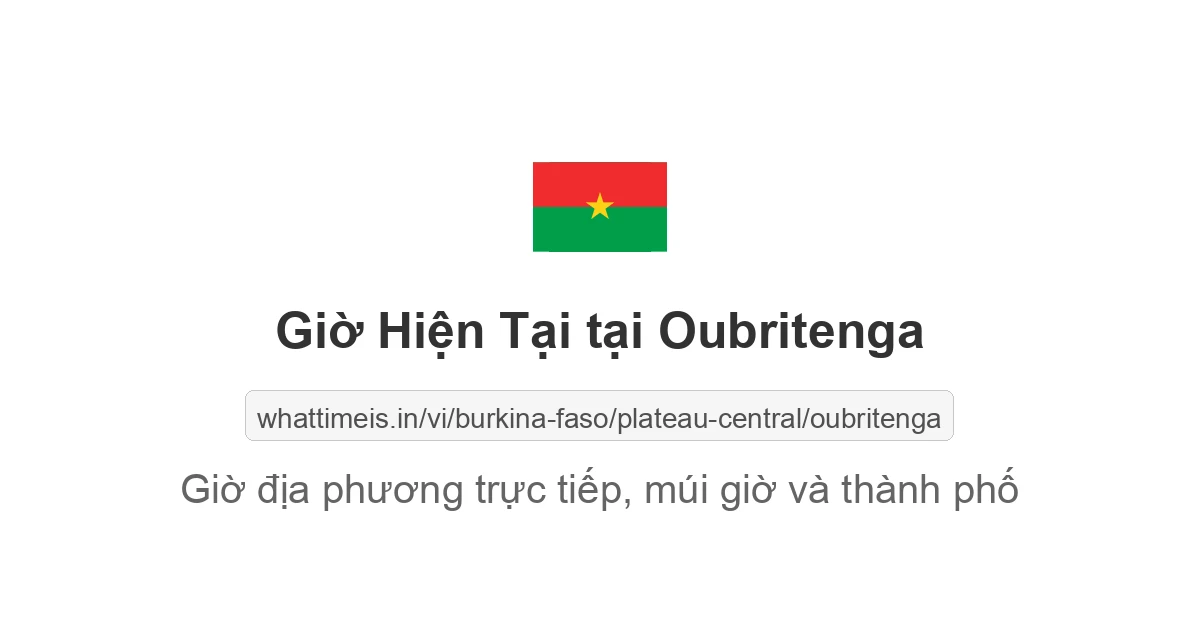 Giờ hiện tại ở Oubritenga